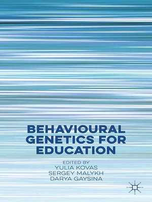 cover image of Behavioural Genetics for Education